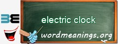 WordMeaning blackboard for electric clock